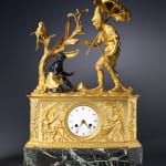 Claude Galle (attributed to), An Empire clock depicting Robinson Crusoe and Friday, attributed to Claude Galle, Paris, date circa 1805