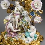 Gérard Benoît , A Louis XV mantel clock “Europa and the Bull” by Gérard Benoît, The porcelain: Meissen, date circa...