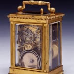 Frédéric-Alexander Courvoisier, An early nineteenth century Swiss gilt brass Grande Sonnerie carriage clock, by Frédéric-Alexander Courvoisier, Switzerland, date circa 1830-35
