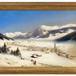 G. Schmocker, A pair of paintings 'Davos in the Snow', by G. Schmocker, Davos, date circa 1880
