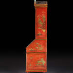 A QUEEN ANNE SCARLET AND GILT-JAPANNED BUREAU-CABINET, ENGLISH, CIRCA 1715