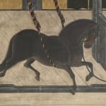 A PAIR OF SIX-FOLD BYŌBU (SCREENS) DEPICTING THE HORSE STABLE, JAPAN, MOMOYAMA (1573 - 1615) - EDO PERIOD (1603 -...
