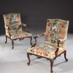 A PAIR OF IRISH GEORGE II MAHOGANY ARMCHAIRS, Irish, circa 1750