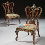 A PAIR OF IRISH GEORGE II MAHOGANY ARMCHAIRS, Irish, circa 1750
