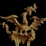 A GEORGE II GILTWOOD CARTEL CLOCK, English, circa 1755