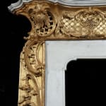 A GEORGE II GILTWOOD CARTEL CLOCK, English, circa 1755