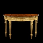 A GEORGE II GILTWOOD ARMCHAIR, The chair: English, circa 1755 The needlework: French, circa 1750