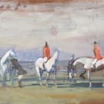 Sir Alfred James Munnings, PRA, RWS, Four Grey Horses: Studies of The 9th Duke of Marlborough and Lord Ivor Spencer-Churchill