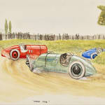 Sir Peter Markham Scott, Set of six 1926 Grand Prix racing scenes, 1926