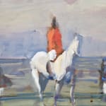 Sir Alfred James Munnings, PRA, RWS, Four Grey Horses: Studies of The 9th Duke of Marlborough and Lord Ivor Spencer-Churchill