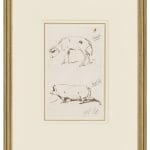 Sir Edwin Landseer, RA, The rounded English pig and the scrawny French pig