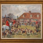 Peter Biegel, The Ashford Valley Hunt meeting outside the Chequers Inn, High Halden, Kent