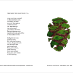 Lorna Stevens, Seeds of the Giant Sequoia (a book page from God, Seed: Poetry & Art About the Natural World,...