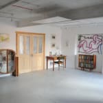 Pink nude on yellow sofa , 2021