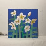 Gertie Young RWS, Hellebores on Blue