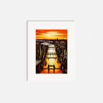 John Duffin RWS RE, Thames Bridges Dusk 2
