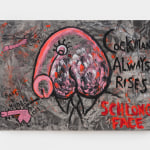 Judith Bernstein, Cockman Always Rises – Schlong Face, 2016