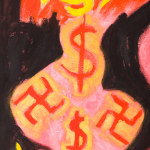 Judith Bernstein, Money Shot - Yellow, 2016