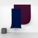 Naama Tsabar, Work on Felt Overlap Diptych (Variation 2), Dark Blue and Purple, 2023