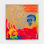 Judith Bernstein, Death Heads (Three Heads), 2024