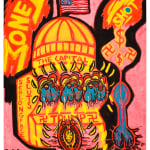 Judith Bernstein, Money Shot - Yellow, 2016