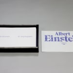 abstract arwork with Albert Einstein inscription