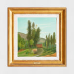 An oil painting of an Italian landscape.