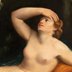 Detail of painting showing the half-bust of Venus.