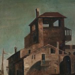 Girolamo Fontana (attribuito a), Paesaggio con nave che attracca