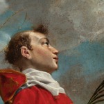 Detail of the painting of St. Vincent's face.