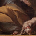 Detail of a painting representing a dog