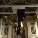 Hanging sculpture representing a stalactite.