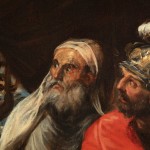 Detail of painting depicting two faces