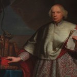 Detail of a painting of Cardinal Pompeo Aldrovan.