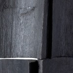 Detail of abstract wooden sculpture.
