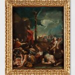 Painting depicting the Biblical passage of Moses and the Biblical serpent