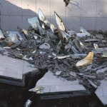 Photography of rubble and mirrors.