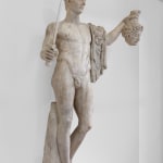 A Pentelic marble sculpture depicting the mythological story of Perseus beheading Medusa.