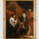 Painting depicting the adoration of the Magi