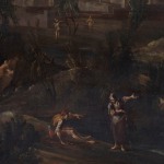 Landscape painting with figures