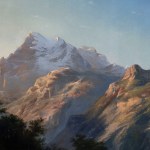 Silvio Allason, I primi raggi sul Monte Bianco, 1881