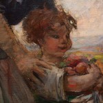 detail of a painting painting depicting one kid