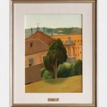 An oil painting of a view of Rome (Church of S. Anastasia al Palatino).