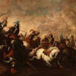 Ilario Giacinto Mercanti, detto lo Spolverini (Attribuito a), Battaglia di cavalieri