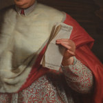 Detail of a painting of Cardinal Pompeo Aldrovan.
