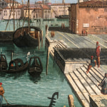 Detail of a painting depicting the Venice's lagoon