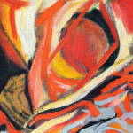Detail of an oil painting of a wood stove. Artwork details: Artist: Renato Guttuso. Artwork title: Stufa a legna. Artwork year: 1948. Artwork medium: Oil on canvas. Artwork dimensions: 70 x 60 cm.