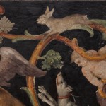 detail of frieze depicting grotesques and Diana