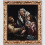 Painting of the Apparition of the Evangelist Son and an Angel to St. Frances of Rome