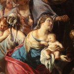 Detail of painting of Volumnia holding a child
